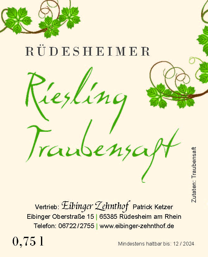 Rüdesheimer Riesling Traubensaft
